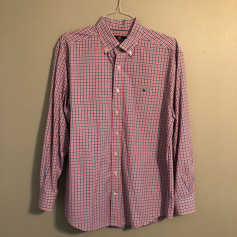 Vineyard Vines Classic Fit Whale Shirt Like New L